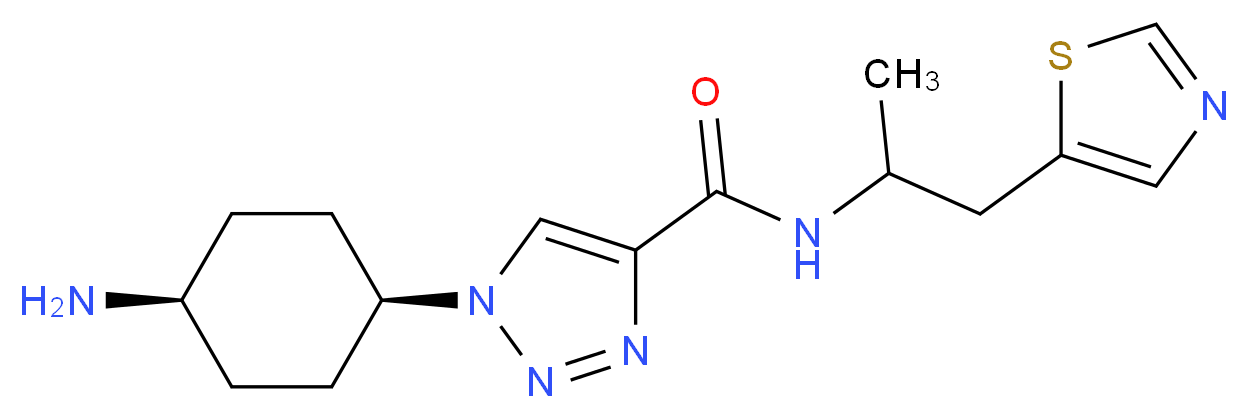 1-(cis-4-aminocyclohexyl)-N-[1-methyl-2-(1,3-thiazol-5-yl)ethyl]-1H-1,2,3-triazole-4-carboxamide_分子结构_CAS_)