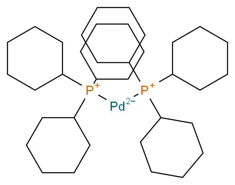 双(三环己基磷)钯(0)_分子结构_CAS_33309-88-5)