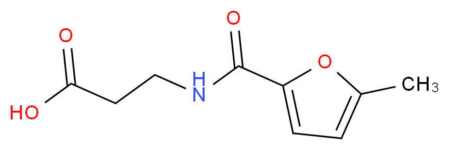 3-[(5-Methyl-furan-2-carbonyl)-amino]-propionic acid_分子结构_CAS_329710-17-0)