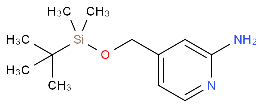 4-{[(tert-butyldimethylsilyl)oxy]methyl}pyridin-2-amine_分子结构_CAS_329794-09-4