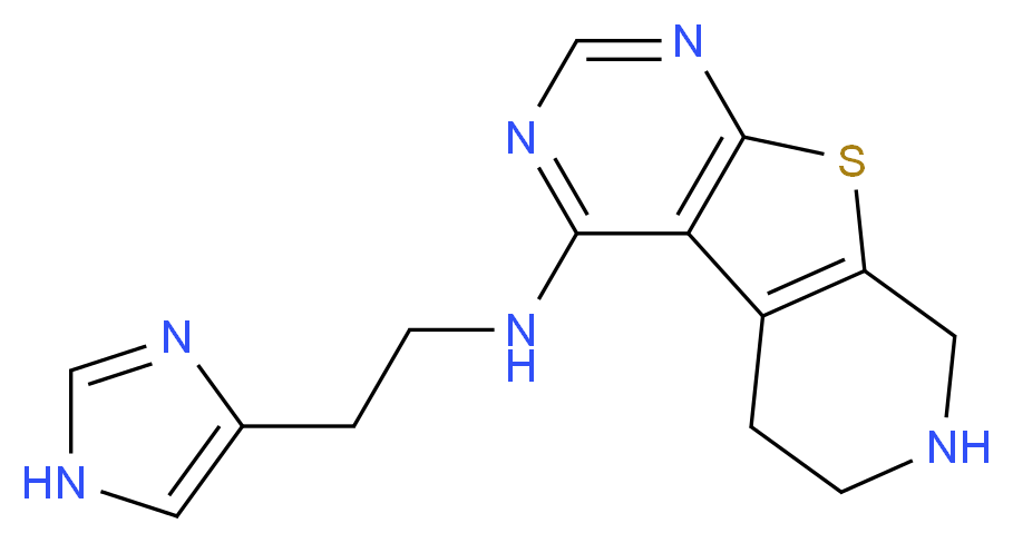 N-[2-(1H-imidazol-4-yl)ethyl]-5,6,7,8-tetrahydropyrido[4',3':4,5]thieno[2,3-d]pyrimidin-4-amine_分子结构_CAS_)