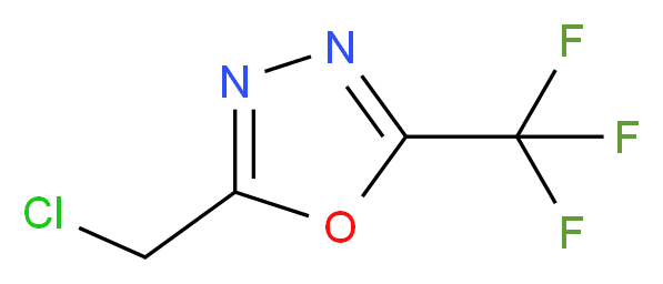 5-(CHLOROMETHYL)-2-(TRIFLUOROMETHYL)-1,3,4-OXADIAZOLE_分子结构_CAS_723286-98-4)