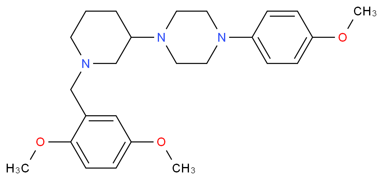 1-[1-(2,5-dimethoxybenzyl)-3-piperidinyl]-4-(4-methoxyphenyl)piperazine_分子结构_CAS_)
