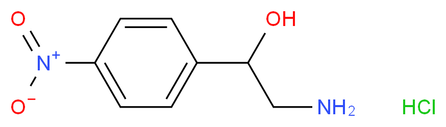 2-amino-1-(4-nitrophenyl)ethan-1-ol hydrochloride_分子结构_CAS_68215-44-1