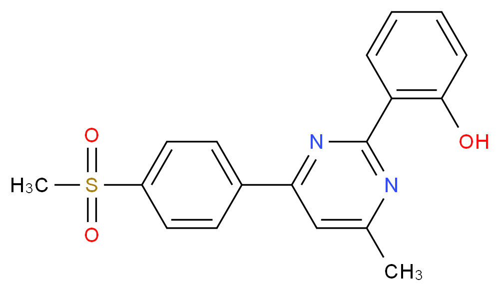 2-{4-methyl-6-[4-(methylsulfonyl)phenyl]pyrimidin-2-yl}phenol_分子结构_CAS_)
