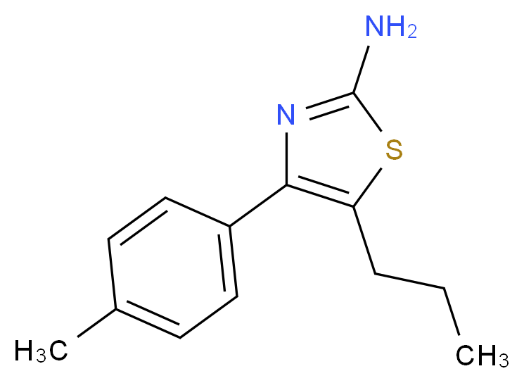 4-(4-methylphenyl)-5-propyl-1,3-thiazol-2-amine_分子结构_CAS_433254-87-6)