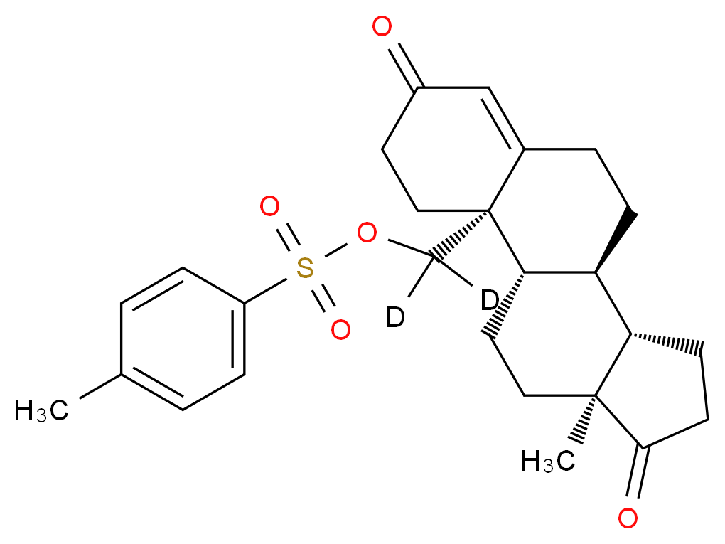 [(1S,2S,10R,11S,15S)-15-methyl-5,14-dioxotetracyclo[8.7.0.0<sup>2</sup>,<sup>7</sup>.0<sup>1</sup><sup>1</sup>,<sup>1</sup><sup>5</sup>]heptadec-6-en-2-yl](<sup>2</sup>H<sub>2</sub>)methyl 4-methylbenzene-1-sulfonate_分子结构_CAS_71995-65-8