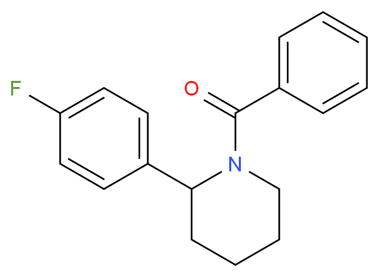 1-benzoyl-2-(4-fluorophenyl)piperidine_分子结构_CAS_)