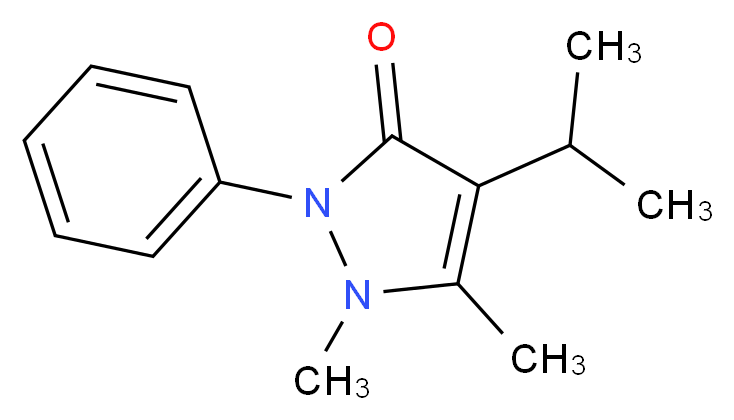 1,5-dimethyl-2-phenyl-4-(propan-2-yl)-2,3-dihydro-1H-pyrazol-3-one_分子结构_CAS_479-92-5