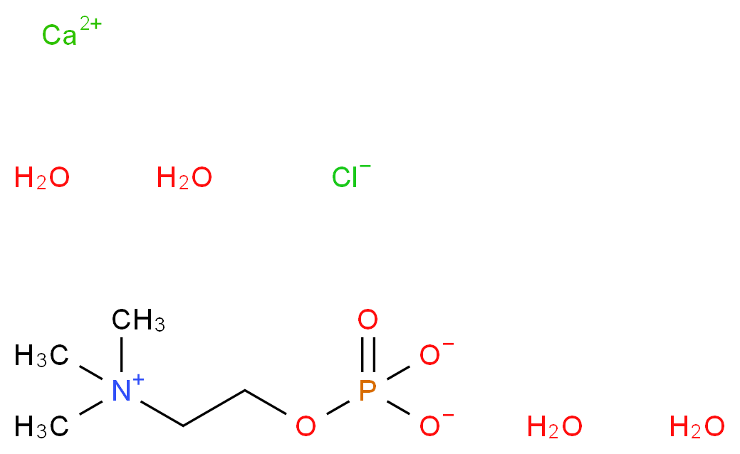 Phosphocholine chloride calcium salt tetrahydrate_分子结构_CAS_72556-74-2)