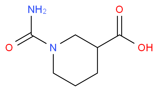 1-carbamoylpiperidine-3-carboxylic acid_分子结构_CAS_871478-82-9