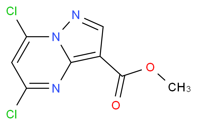 methyl 5,7-dichloropyrazolo[1,5-a]pyrimidine-3-carboxylate_分子结构_CAS_1053656-37-3