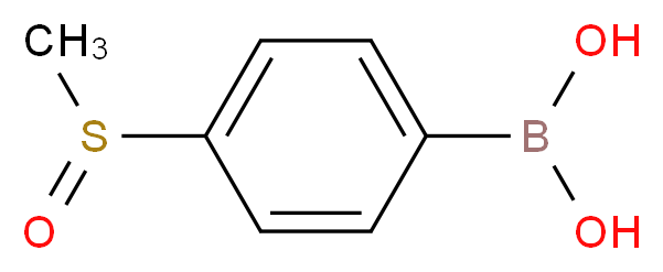 4-(Methylsulfinylphenyl)boronic acid_分子结构_CAS_166386-48-7)