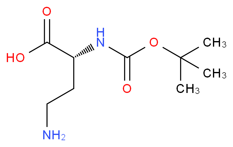 Boc-D-2,4-Diaminobutyric acid_分子结构_CAS_80445-78-9)