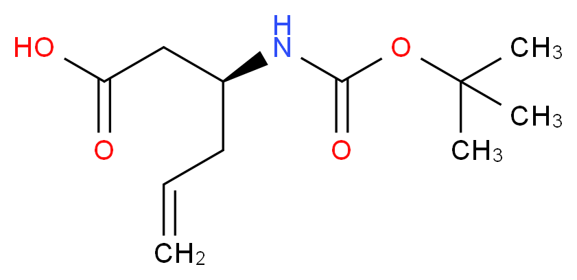 (S)-3-(Boc-氨基)-5-己烯酸_分子结构_CAS_270263-03-1)