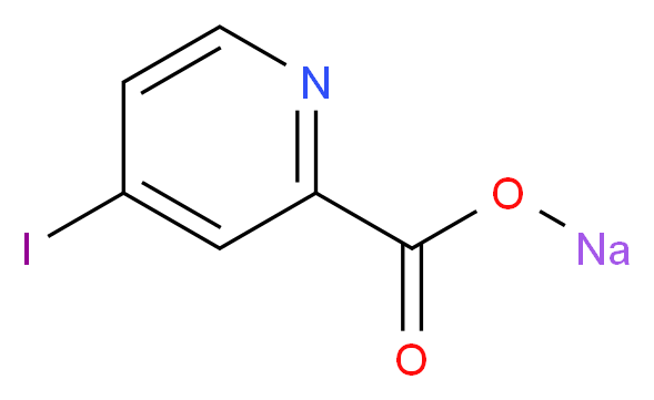 4-Iodo-pyridine-2-carboxylic acid, sodium salt_分子结构_CAS_618107-88-3)