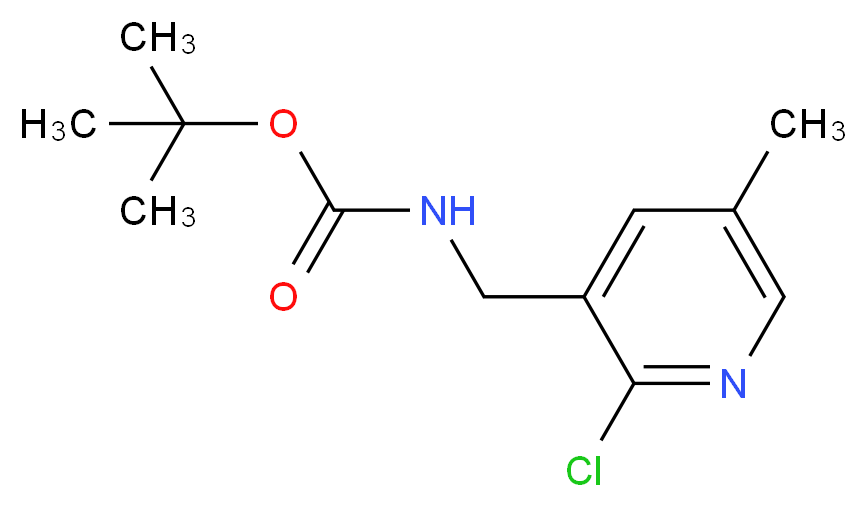 tert-Butyl (2-chloro-5-methylpyridin-3-yl)-methylcarbamate_分子结构_CAS_)