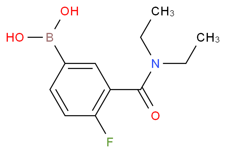 3-(Diethylcarbamoyl)-4-fluorobenzeneboronic acid 98%_分子结构_CAS_874219-28-0)