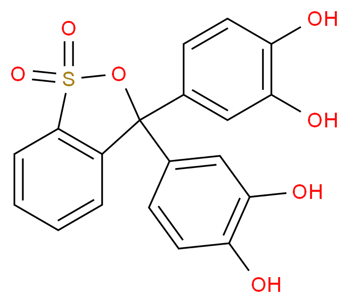 3,3-bis(3,4-dihydroxyphenyl)-3H-2,1$l^{6}-benzoxathiole-1,1-dione_分子结构_CAS_115-41-3