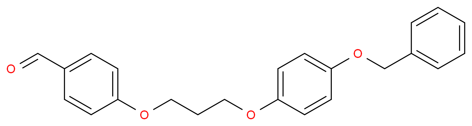 4-{3-[4-(benzyloxy)phenoxy]propoxy}benzaldehyde_分子结构_CAS_937602-07-8