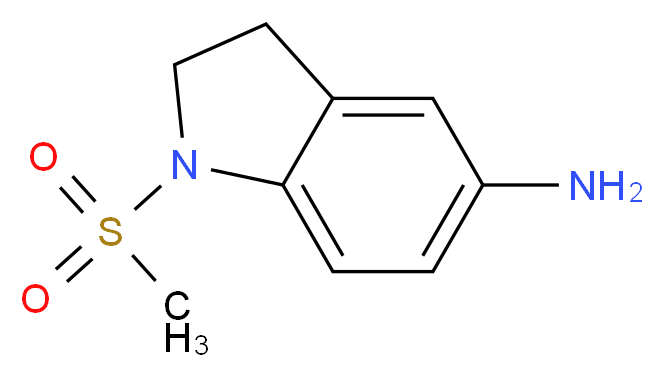 1-(methylsulfonyl)indolin-5-amine_分子结构_CAS_)