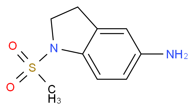 1-methanesulfonyl-2,3-dihydro-1H-indol-5-amine_分子结构_CAS_299921-01-0
