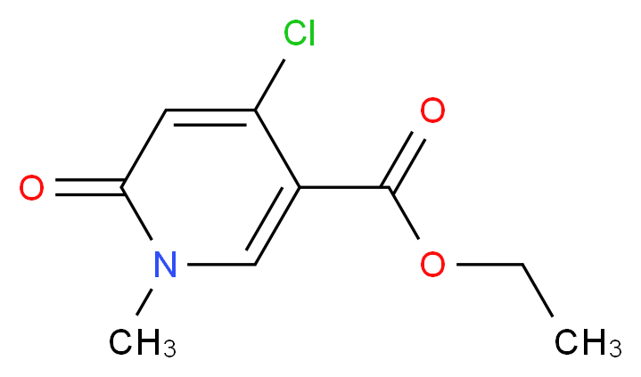 Ethyl 4-chloro-1-methyl-6-oxo-1,6-dihydro-3-pyridinecarboxylate_分子结构_CAS_821791-58-6)