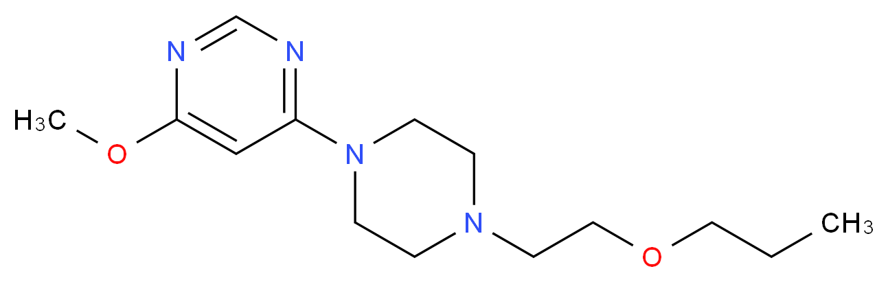 4-methoxy-6-[4-(2-propoxyethyl)piperazin-1-yl]pyrimidine_分子结构_CAS_)