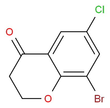 8-bromo-6-chloro-3,4-dihydro-2H-1-benzopyran-4-one_分子结构_CAS_)