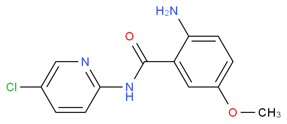 2-amino-N-(5-chloropyridin-2-yl)-5-methoxybenzamide_分子结构_CAS_280773-17-3