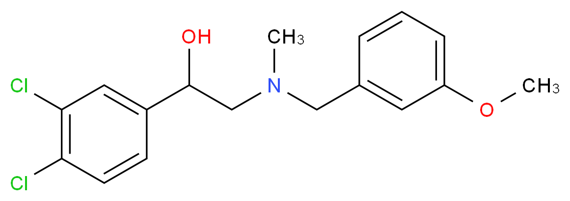1-(3,4-dichlorophenyl)-2-{[(3-methoxyphenyl)methyl](methyl)amino}ethan-1-ol_分子结构_CAS_802051-24-7