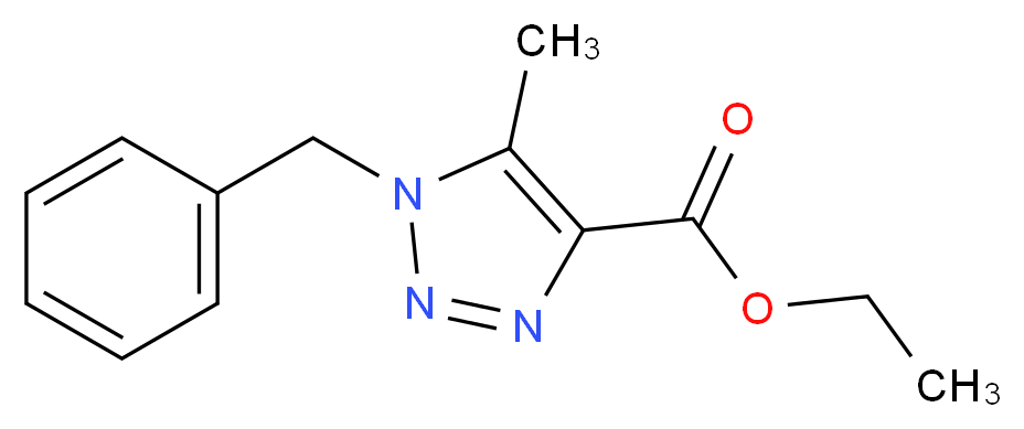 ethyl 1-benzyl-5-methyl-1H-1,2,3-triazole-4-carboxylate_分子结构_CAS_133992-58-2