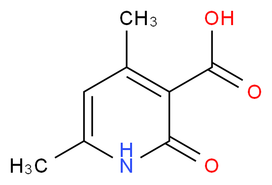 4,6-dimethyl-2-oxo-1,2-dihydropyridine-3-carboxylic acid_分子结构_CAS_24667-09-2)