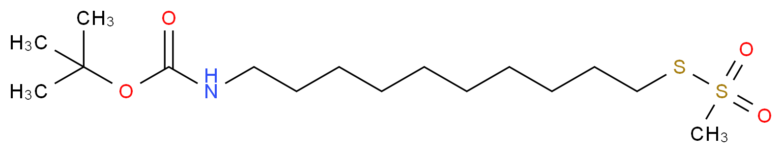 tert-butyl N-[10-(methanesulfonylsulfanyl)decyl]carbamate_分子结构_CAS_1216932-86-3