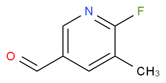 6-fluoro-5-methylpyridine-3-carbaldehyde_分子结构_CAS_884495-04-9