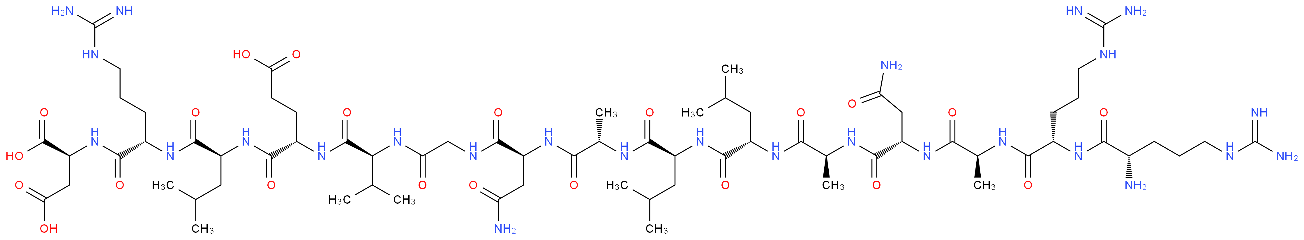 (2S)-2-[(2S)-2-[(2S)-2-[(2S)-2-[(2S)-2-{2-[(2S)-2-[(2S)-2-[(2S)-2-[(2S)-2-[(2S)-2-[(2S)-2-[(2S)-2-[(2S)-2-[(2S)-2-amino-5-carbamimidamidopentanamido]-5-carbamimidamidopentanamido]propanamido]-3-carbamoylpropanamido]propanamido]-4-methylpentanamido]-4-methylpentanamido]propanamido]-3-carbamoylpropanamido]acetamido}-3-methylbutanamido]-4-carboxybutanamido]-4-methylpentanamido]-5-carbamimidamidopentanamido]butanedioic acid_分子结构_CAS_144796-71-4