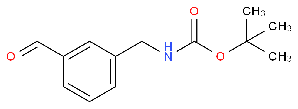 3-(Aminomethyl)benzaldehyde, N-BOC protected 90%_分子结构_CAS_170853-04-0)