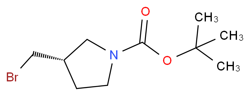 (S)-tert-butyl 3-(bromomethyl)pyrrolidine-1-carboxylate_分子结构_CAS_1067230-64-1)