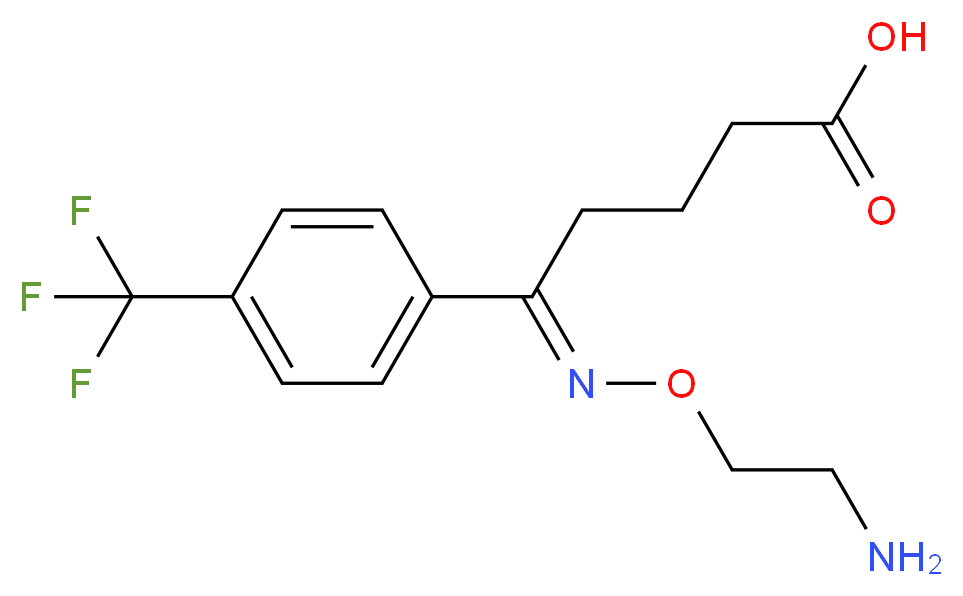 (5E)-5-[(2-aminoethoxy)imino]-5-[4-(trifluoromethyl)phenyl]pentanoic acid_分子结构_CAS_88699-91-6