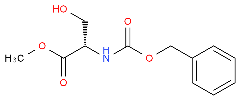 N-Carbobenzoxy-L-serine methyl ester_分子结构_CAS_1676-81-9)