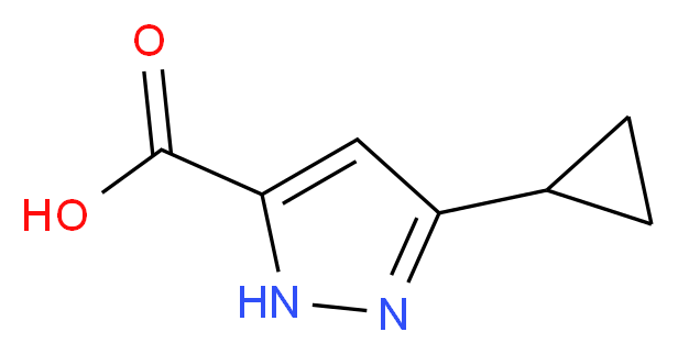 5-Cyclopropyl-1H-pyrazole-3-carboxylic acid_分子结构_CAS_401629-04-7)