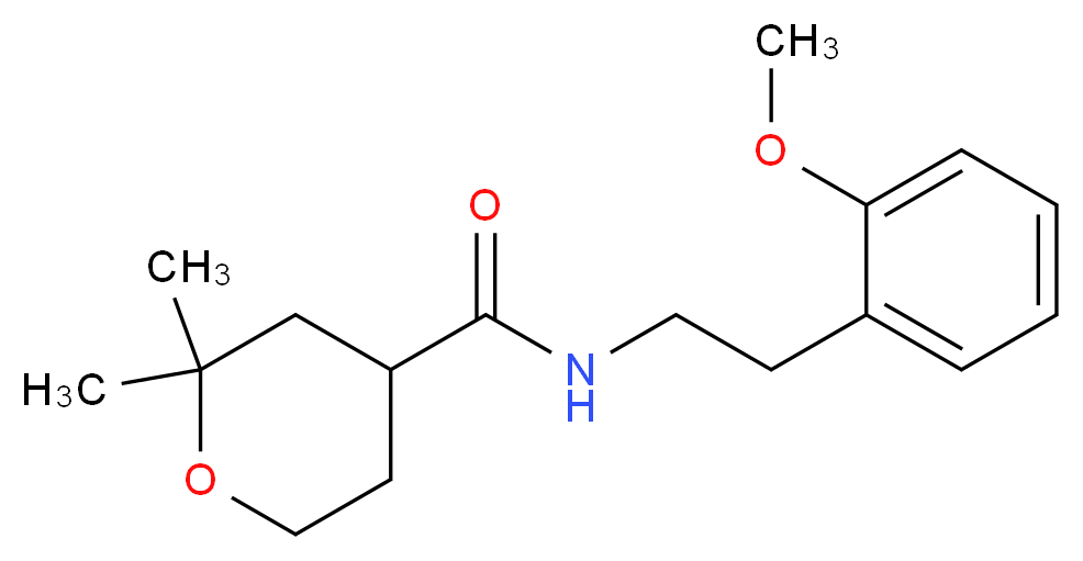 N-[2-(2-methoxyphenyl)ethyl]-2,2-dimethyltetrahydro-2H-pyran-4-carboxamide_分子结构_CAS_)