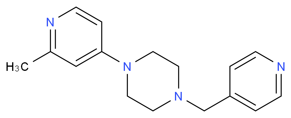 1-(2-methylpyridin-4-yl)-4-(pyridin-4-ylmethyl)piperazine_分子结构_CAS_)