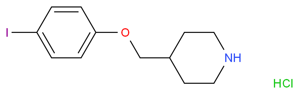 4-[(4-Iodophenoxy)methyl]piperidine hydrochloride_分子结构_CAS_)