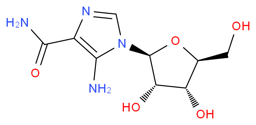 5-Amino-1H-imidazole-4-carboxamide-1-beta-D-ribofuranoside_分子结构_CAS_2627-69-2)