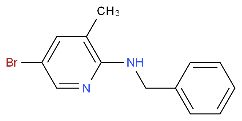 N-Benzyl-5-bromo-3-methyl-2-pyridinamine_分子结构_CAS_)