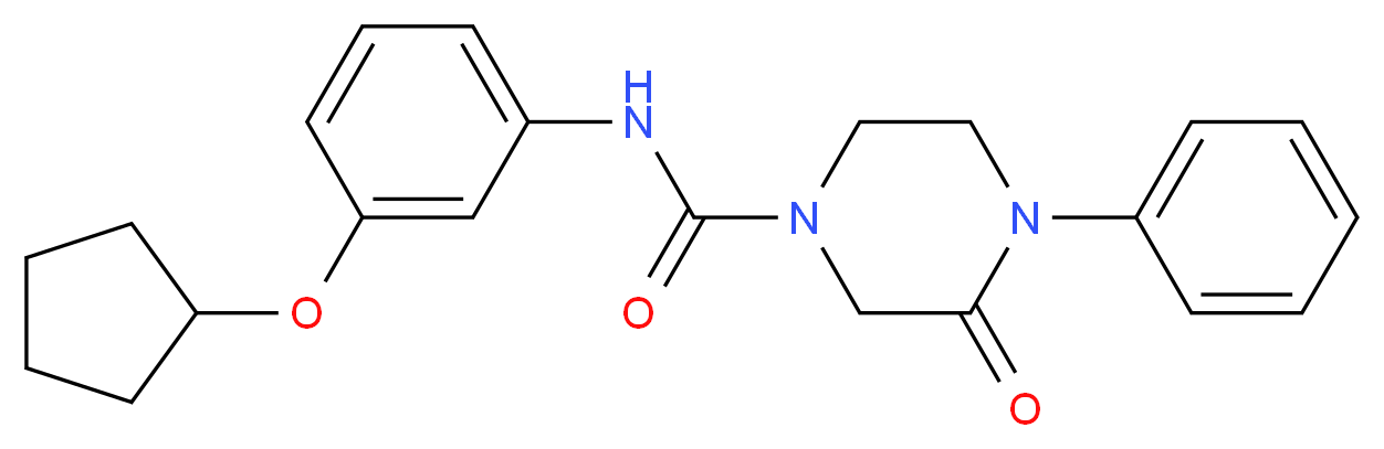 N-[3-(cyclopentyloxy)phenyl]-3-oxo-4-phenylpiperazine-1-carboxamide_分子结构_CAS_)