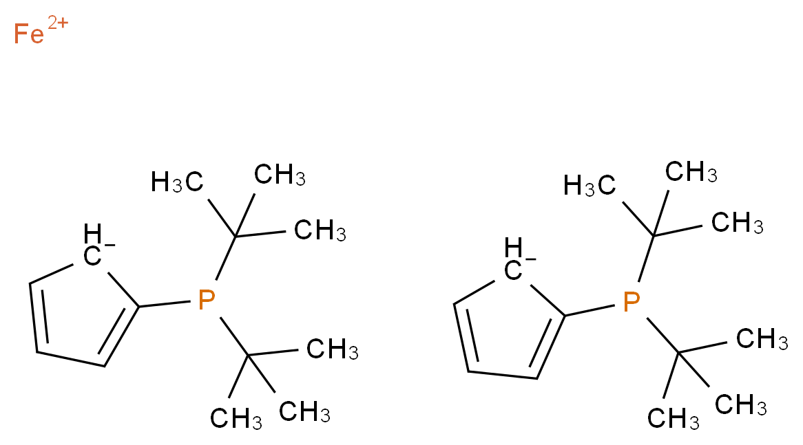 1,1'-二(二-叔丁基膦基)-二茂铁_分子结构_CAS_84680-95-5)