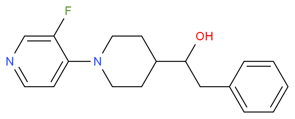 1-[1-(3-fluoro-4-pyridinyl)-4-piperidinyl]-2-phenylethanol_分子结构_CAS_)