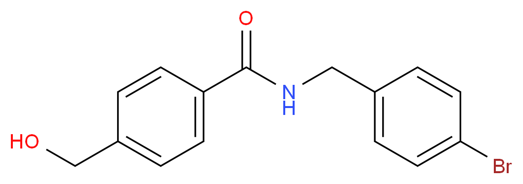 N-[(4-bromophenyl)methyl]-4-(hydroxymethyl)benzamide_分子结构_CAS_281668-93-7